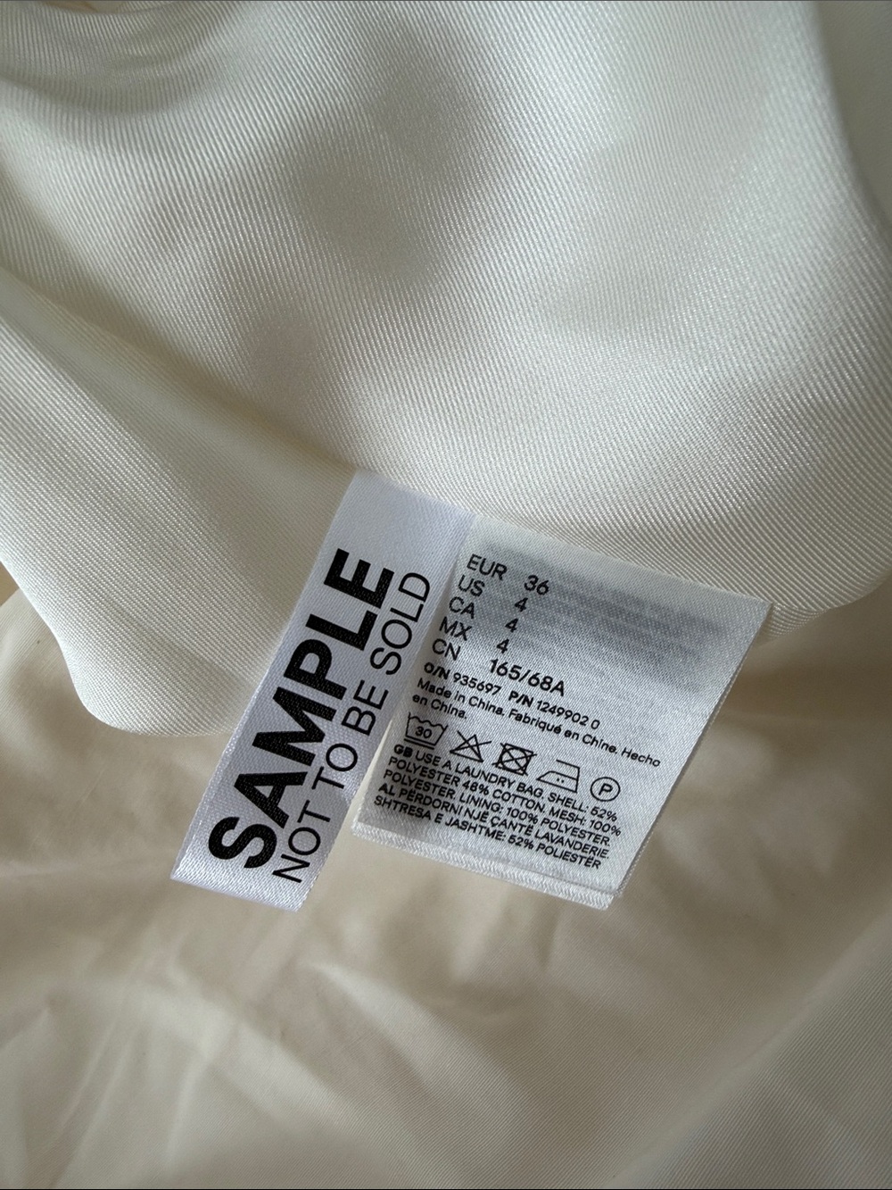 H&M STUDIO Cream Full-Length Women's Skirt and matching cropped tube top - Picture 12 of 15